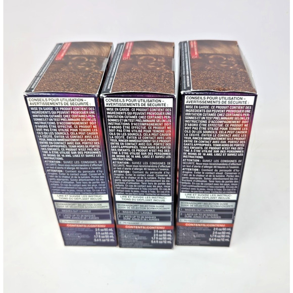 Lot Of 3 Schwarzkopf Keratin Rich Even Hair Color 7.5 CARAMEL BLONDE AntiBreak - Picture 2 of 3